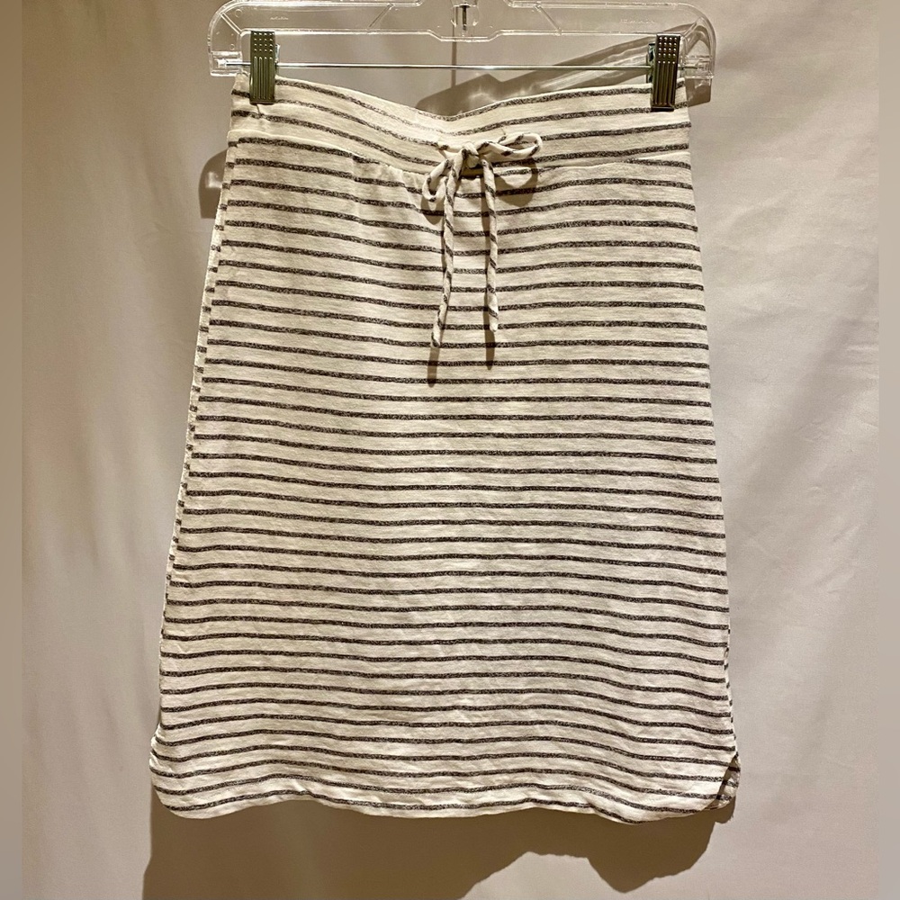 Ovi Striped White Midi Skirt, size S - Picture 2 of 10